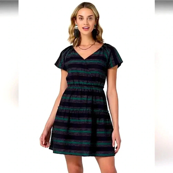 Wrangler Retro Cotton Stripped Dobby Dress Large New without tags ADORABLE - Picture 1 of 11